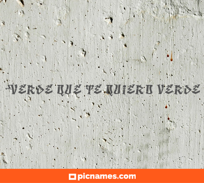 Verde que te quiero verde